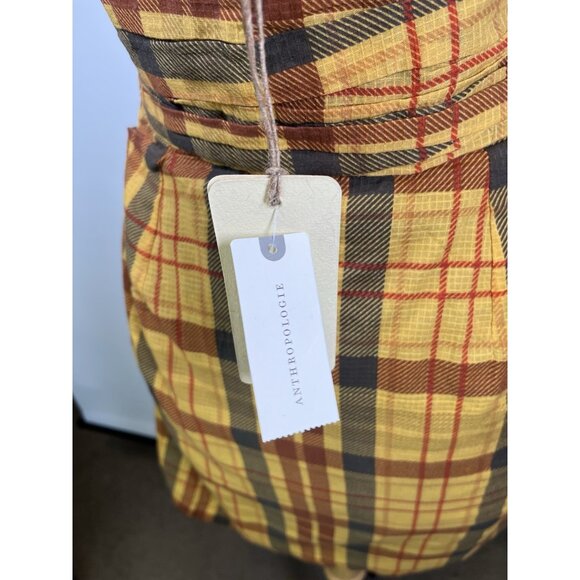 Anthropologie Let Me Be Forever That Girl Plaid Mini Dress Fall Medium NWT - Picture 9 of 12